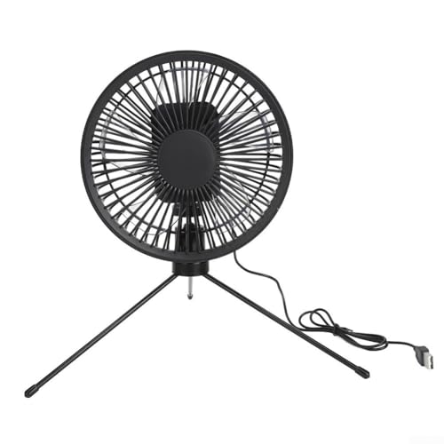 Elektrischer Solarventilator, 10 W, 5 V, zusammenklappbar, Metallhalterung, Camping-USB-Ventilator, mit Teleskopständer, für Schuppen, Garage, Dachboden (einzelner Ventilator) von ZYWUOY