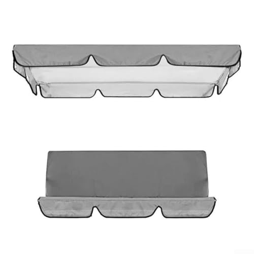 Ersatz-Schaukelsitzbezug, wasserdicht, Ersatz-Set für Gartenschaukelstühle, 3-Sitzbezüge mit Schaukelüberdachung, ohne Halterung, Grau, 195 x 125 x 15 cm Ersatz-Schaukelsitzbezug, wasserdicht, Ersatz-Set für Gartenschaukelstühle, 3-Sitzbezüge mit Schaukelüberdachung, ohne Halterung, Grau, 195 x 125 x 15 cm von ZYWUOY