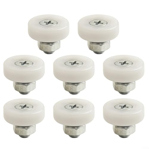 Ersatz-Schubladenrollen-Set, 8 Stück, mit Muttern für Metallschubladenschiebesysteme (26 mm) von ZYWUOY