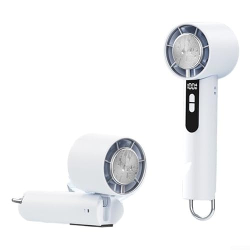 Faltbarer Eiskompressionsventilator mit 100 stufenlosen Geschwindigkeitsstufen und Digitalanzeige (Halbleiterweiß) von ZYWUOY