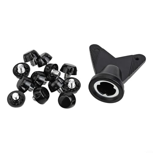 Fußballschuh-Nieten, rutschfest, für Rugby-Schuhe und Wandern, inkl. Schraubenschlüssel (7 mm), 12 Stück von ZYWUOY