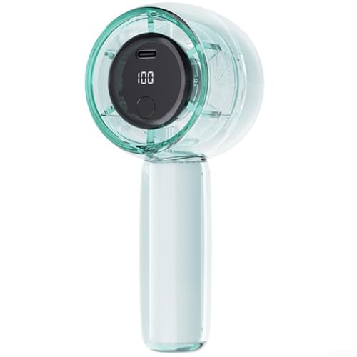 Hochgeschwindigkeits-Hand-Turbo-Ventilator mit 100 Gängen, USB-betrieben mit bunten Lichtern und langer Akkulaufzeit (grün) von ZYWUOY