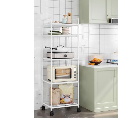 Innovatives Design Bodenständer-Organizer, eine effiziente Möglichkeit, Ordnung in jedem Teil Ihres Hauses zu schaffen (5 Schichten weiß) von ZYWUOY