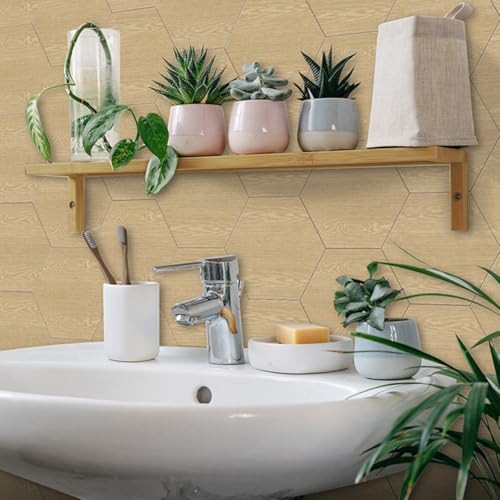 Innovatives Design-Set mit 10 wasserfesten und ölbeständigen sechseckigen Holzfliesen (B) von ZYWUOY