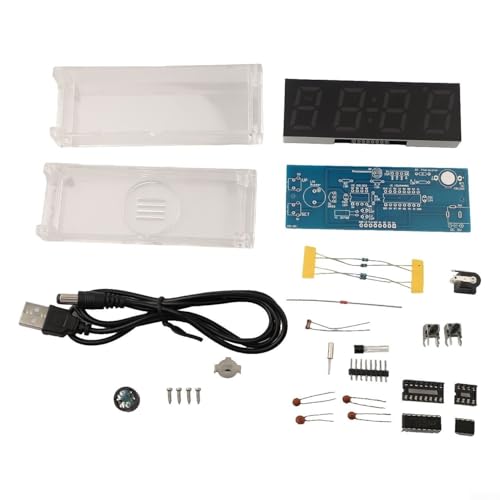 Innovatives elektronisches Uhren-Set zum Selbermachen mit mehrfarbigen LED-Displays und Temperaturmessfunktionen (mehrfarbig) von ZYWUOY