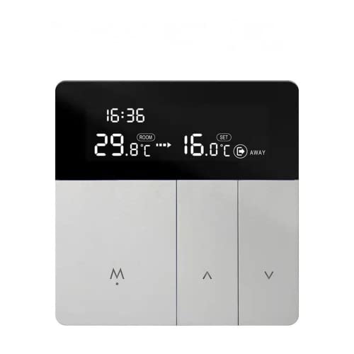 Intelligenter Temperaturregler, LCD-Thermostat, digitales Touch-Display, Raum-Fußbodenheizung, programmierbar (Das Normale Tastenmodell) von ZYWUOY
