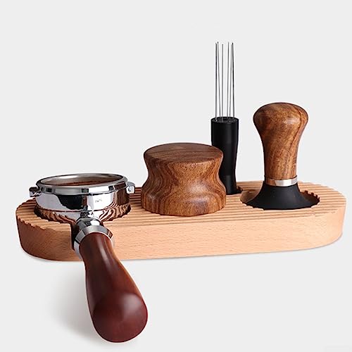 Kaffee Tamper Ständer, 58Mm Holz Kaffee Tamper Stand Presser Halter Matte Für Espresso Werkzeuge von ZYWUOY