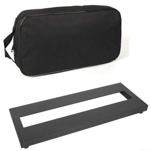Kleines Pedalboard für Gitarren-Bass-Effekte, Aluminium-Legierung mit Tragetasche, rutschfestes Design, Mini-Gitarren-Pedalboard von ZYWUOY
