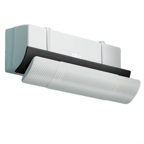 Klimaanlagen-Deflektor, universeller einziehbarer Klimaanlagen-Schild, Wandmontage, Anti-direktes Ausblasen, Leitblech (Kohlefilter) von ZYWUOY