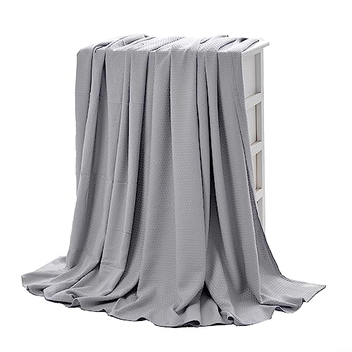 Leichte Kühldecke, bequemes Design für Bett oder Sofa bei warmem Wetter (100 x 120 cm, grau) von ZYWUOY