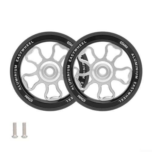Leichtgängiges Rad aus Aluminiumlegierung, 70 mm, zusammenklappbar, für Brompton für 3Sixty, für reibungslose, effiziente Fahrt (Silber) von ZYWUOY