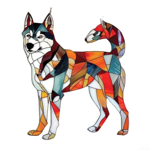 Lustiges Acryl-Dekor in Hundeform für Innen- und Außenbereich, bringt Charakter in Gärten und Terrassen (Stil 3) von ZYWUOY