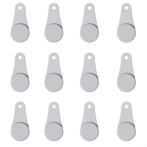 Magnetische Silikon-Schnalle, 12 hitzebeständige Clips, zum Festhalten von Pergamentpapier, wiederverwendbares Zubehör für Luftfritteusen (grau) von ZYWUOY