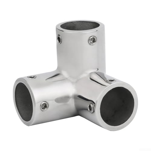Marine-Handlaufbeschläge, 90° T-Winkelrohrverschraubungen, 22/25/30/32 mm, 316 Edelstahl, Marine-Handlauf, für Bootsgeländer (22 mm) von ZYWUOY