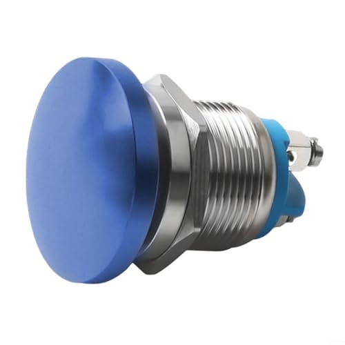 Momentary Action Druckknopfschalter 1NO in 22mm Größe mit zuverlässigem wasserdichtem Design (blau) von ZYWUOY