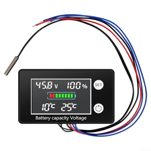 Multifunktionaler Spannungsmesser mit LCD-Bildschirm und Temperaturregelung für effektiven Batterieverbrauch bei 10 bis 100 Spannungen von ZYWUOY