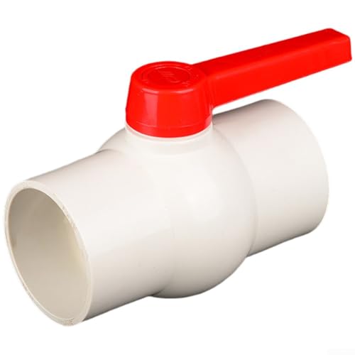 PVC-Kugelhahn-Wasserrohr-Armaturen, roter T-Griff-Kugelhahn für Haushalts-Aquarium-Kunststoff-Gelenk-Wasserrohr-Zubehör PVC-Kugelhahn-Wasserrohr-Armaturen, roter T-Griff-Kugelhahn für Haushalts-Aquarium-Kunststoff-Gelenk-Wasserrohr-Zubehör von ZYWUOY