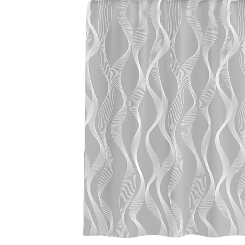 Pflegeleichter Duschvorhang mit wasserdichtem Design, inklusive Haken für einfache Installation (B180 x H200) von ZYWUOY