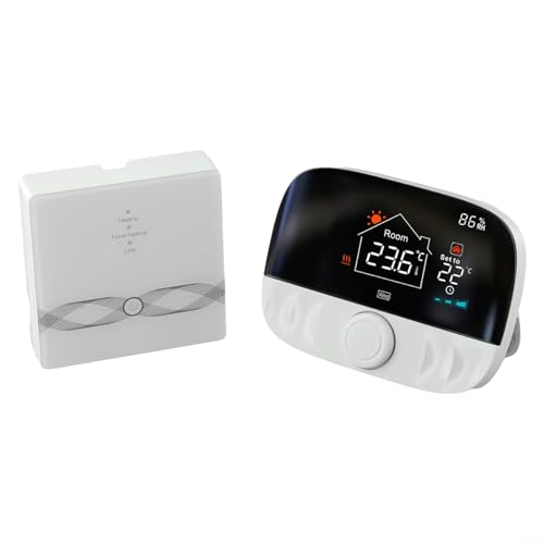 RF433 Funk-Thermostat für Gas, für Tuya wöchentlich programmierbarer Temperaturregler, mit Memory-Funktion und Kindersicherung RF433 Funk-Thermostat für Gas, für Tuya wöchentlich programmierbarer Temperaturregler, mit Memory-Funktion und Kindersicherung von ZYWUOY