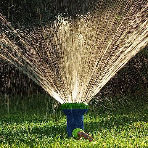 Rasensprinkler, 360° Drehbar Auto 9 Sprühmodi Rasen Garten Sprinkler Bewässerungssystem, Geeignet für Rasen Terrasse Wasserspray Gras Hof Rasensprinkler, 360° Drehbar Auto 9 Sprühmodi Rasen Garten Sprinkler Bewässerungssystem, Geeignet für Rasen Terrasse Wasserspray Gras Hof von ZYWUOY