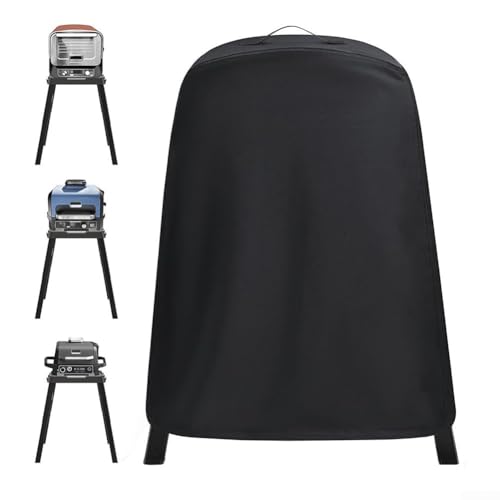 Runde Grillabdeckung, 210D-Gewebe, wetterbeständig, für den Außenbereich, vertikale Herdabdeckungen, für Garten, Terrasse, 89 x 69 x 115 cm (weiß) von ZYWUOY