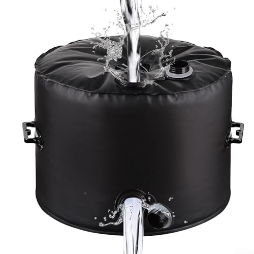 Runder Schirmständer Gewichtstasche, wassergefüllter Schirmständer mit Griff, stabile Unterstützung mit Wassergewicht, für Terrassenschirme (40L) von ZYWUOY