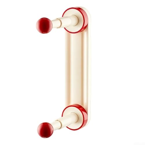 Saugnapf Kleiderbügel Rack mit verstellbarer Länge, ohne Bohren für die Installation an glatten Wänden, praktische Aufbewahrungslösung (rot) von ZYWUOY