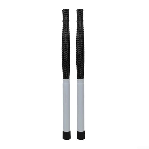 Schlagzeugbürsten, professionell, gewellt, Cajon Jazz Drum Brush Rod Percussion Teile Nylon bunt (schwarz grau) von ZYWUOY