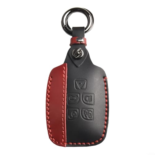 Schlüsseletui aus Leder, kompatibel mit Jaguar-Modellen XE XF XJ FPace und FType (Schwarz) von ZYWUOY