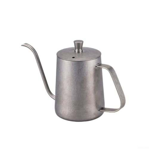 Stilvoller Edelstahl-Kaffeekessel mit Schwanenhals-Auslauf für verbesserte Kontrolle (Vintage 350 ml) von ZYWUOY