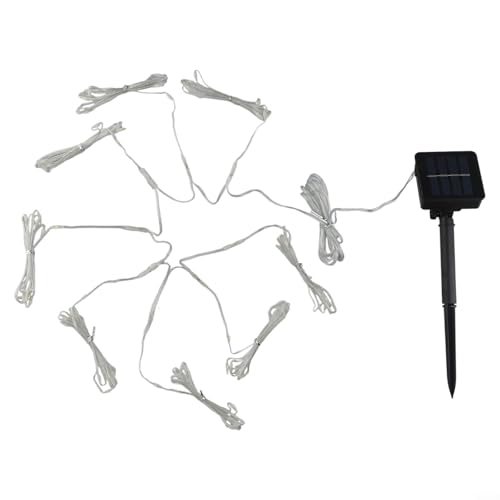 Terrassenschirm-Licht mit 104 solarbetriebenen LEDs für Partys im Freien, Hochzeiten und Veranstaltungen im Innenbereich (warmweiß) von ZYWUOY