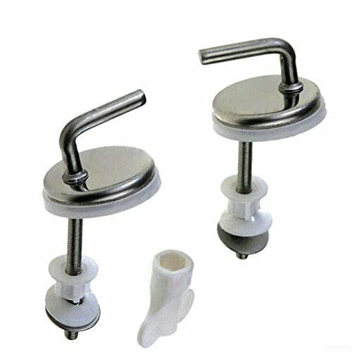 ZYWUOY 2 x WC-Deckelscharniere, Ersatzscharniere für Toilettensitz, Edelstahl, Silber, 2 Stück von ZYWUOY