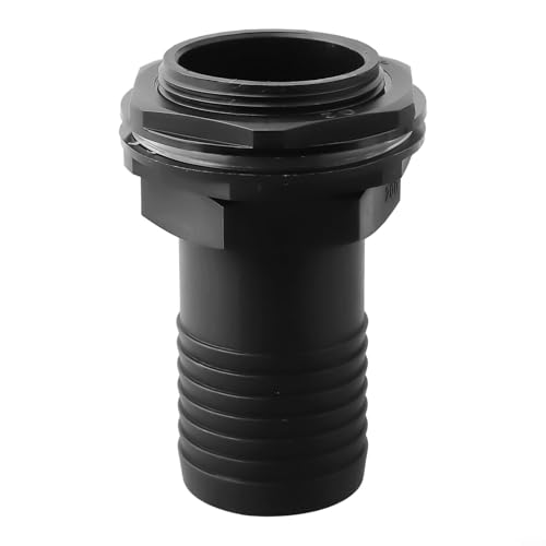 Überlaufverbinder mit Mutter und Unterlegscheibe, 2,5 cm für Wassertonnentank, entworfen für 2,5 cm Überlaufrohr in Wasserspeichertanksystemen (3) von ZYWUOY