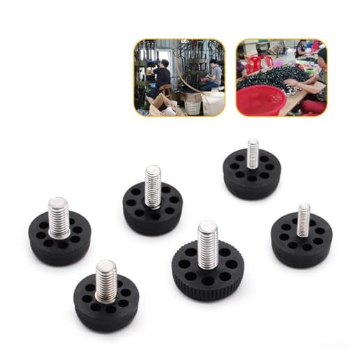 Verstellbare Fußpolster für Tische und Stühle, 10 Stück, schwarzes Kunststoff-Design, um Ihre Möbel zu verschönern (M8 x 30 x 20 mm) von ZYWUOY