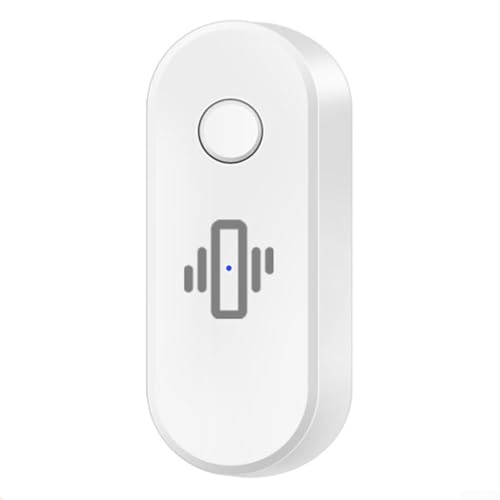 Vibrationssensor für Tuya, WiFi Vibrationsalarm Detektor, Echtzeit-Bewegungsschockerkennung Für Home Security Monitoring (Weiß) von ZYWUOY