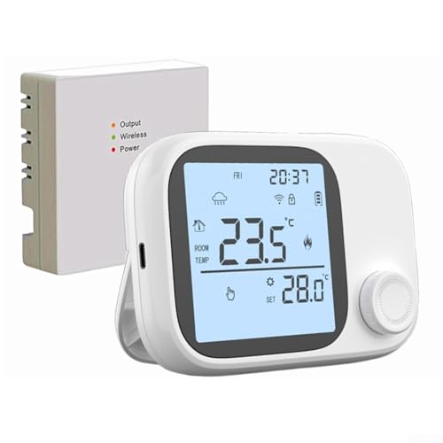 Wifi Wireless Programmierbares Thermostat RF433 Boiler Thermostat für Tuya Smart Temperaturregler 300m Raumthermostat von ZYWUOY