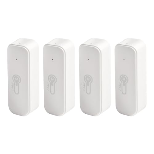 für Tuya Smart Temperatur, Innen- und Außenthermometer und Hygrometer, für Zigbee Temperatursensor mit Echtzeit-Benachrichtigungen, für für Gewächshaus,Garage(4 Stück) von ZYWUOY