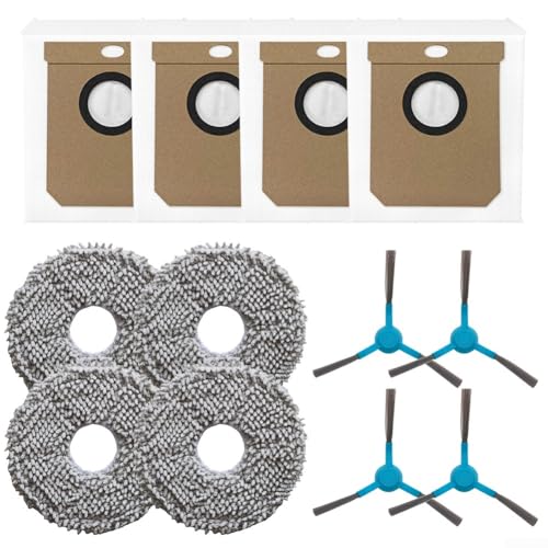 Wischtuch Staubbeutel Seitenbürsten-Kit für Roboter-Staubsauger für Conga 20090 ProAI InfinitySoap Cut&SPA Ersatzset 4 Wischtücher 4 Staubbeutel 4 Seitenbürsten Wischtuch Staubbeutel Seitenbürsten-Kit für Roboter-Staubsauger für Conga 20090 ProAI InfinitySoap Cut&SPA Ersatzset 4 Wischtücher 4 Staubbeutel 4 Seitenbürsten von ZYWUOY