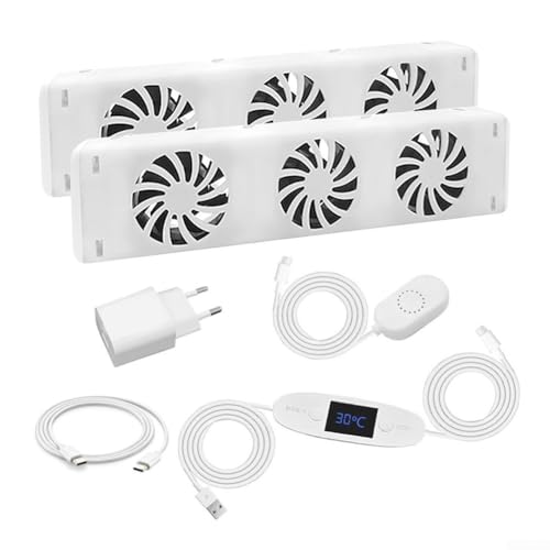 ZYWUOY 3-Fan-Smart Heizkörper,Magnetischer Cooling Fan,Ventilator Heizkörperbooster Verlängerset Ventilator,Energieeinsparung Lärmsenkminderung(Duo-Set) von ZYWUOY
