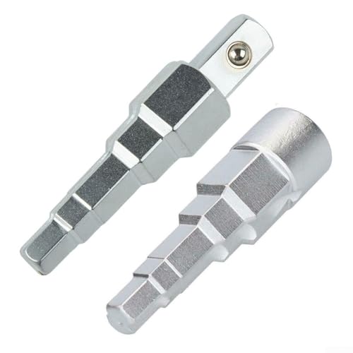 ZYWUOY Abgestufter Heizkörperschlüssel, 10–21 mm, mehrere Größen, Heizkörperventil-Spudschlüssel, für 1/2-Zoll-Ratschengriff, Karbonstahl, für Klempner von ZYWUOY
