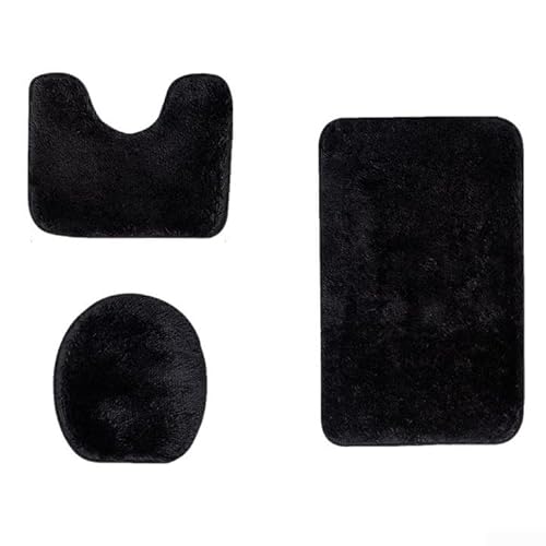 ZYWUOY Bathe in Style 3-teilige Badematten-Kollektion mit bequemen Teppichen und Bezügen, Schwarz ZYWUOY Bathe in Style 3-teilige Badematten-Kollektion mit bequemen Teppichen und Bezügen, Schwarz von ZYWUOY