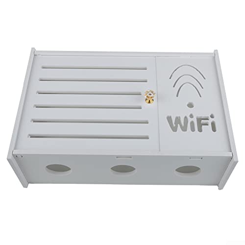 ZYWUOY Kabelloses Router-Rack, multifunktionales Kunststoff-Hängeregal für Netzkabel, geeignet für Home Office und Home Aufbewahrungsboxen, offene Tür von ZYWUOY