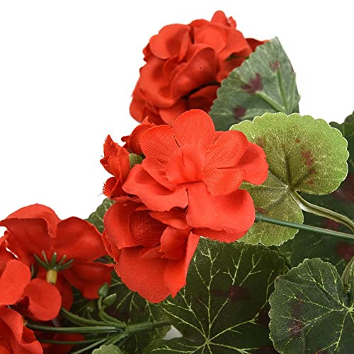 ZYWUOY Künstliche Geranie Rot Rosa Blumen, Pflanze Künstliche Pflanzen Künstliche Blume Haitang Blume Für Outdoor Garten Heimdekoration von ZYWUOY