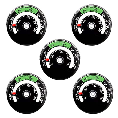 ZYWUOY Magnetisches Ofen-Thermometer, Holzbrenner-Thermometer, Magnetisches Kaminofen, Ofen-Thermometer, Kamin-Temperatur, für Holzscheite von ZYWUOY