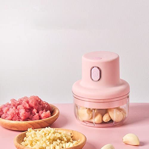 ZYWUOY Mini Zwiebelschneider, 100ML Mini Knoblauchhacker Gemüsezerkleinerer Elektrisch Zerkleinerer mit Scharfen Klingen für Knoblauch Gemüse Obst Fleisch Multizerkleinerer von ZYWUOY