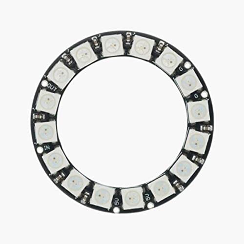 ZYWUOY RGB-LED-Ring, 16 LEDs, integriertes Entwicklungsbrett, 5 V, individuell adressierbar, RGB-LED-Ring für Arduino Ws2812 von ZYWUOY