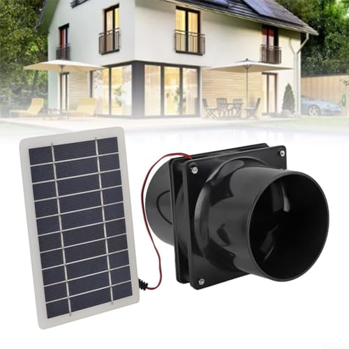 ZYWUOY Solarbetriebene Belüftung für runde Rohre, 10 W, 12 V, solarbetriebener Ventilator von ZYWUOY