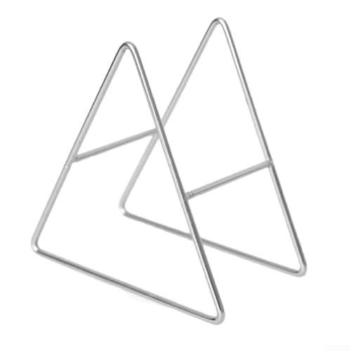 ZYWUOY Untersetzer-Halter, Eisen-Metallständer, dreieckige Untersetzer, für Getränke, Küche, sowohl für runde als auch quadratische Untersetzer (Silber, L), 6RQ36B7YMSP0PDX54O3L25JY von ZYWUOY