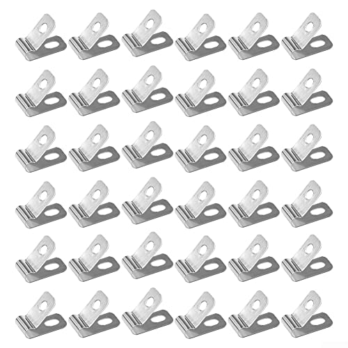 Zaundrahtklemmen, Edelstahl Drahtzaun Befestigungsclips, geeignet für 12-16 Gauge Schweißdraht oder Vinylzaunklemmen, 304 Material: 100 Clips + 100 Schrauben von ZYWUOY