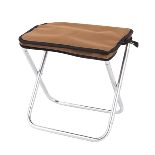 Zusammenklappbarer Campinghocker für Outdoor-Abenteuer, leichtes und tragbares Design für Picknicks und Hinterhöfe (braun) von ZYWUOY